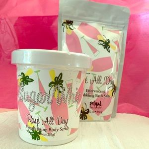💕2 Full Size 💕 Rose All Day sugar scrub & bath salt
